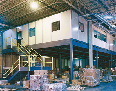 Mezzanine modular offices