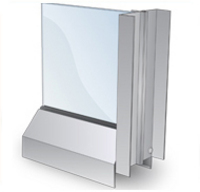 Beveled cleanroom windows