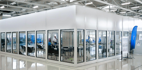 Training Center with Glass Wall Partitions