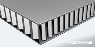 Aluminum honeycomb panel illustration