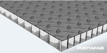 Aluminum treadplate panel illustration