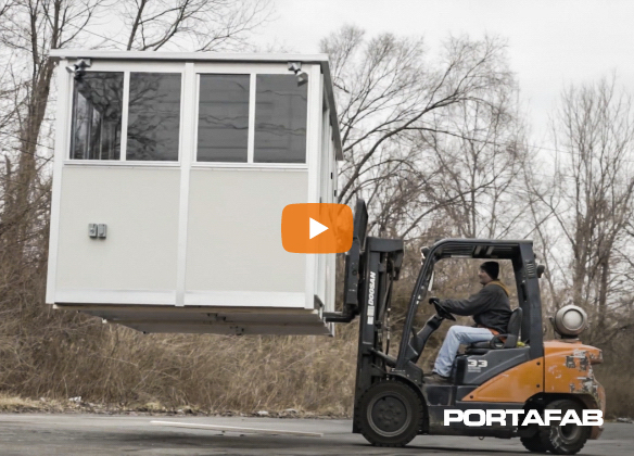 forklift pockets, portable building, portable booth