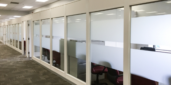 floor to ceiling office partition, full length office partition, modular office wall, modular office partition