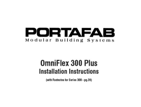 cover of omniflex installation instructions