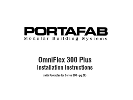 cover of omniflex installation instructions