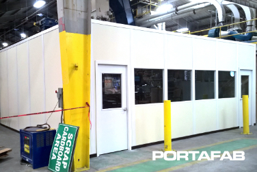 modular wall systems, modular walls, warehouse wall panels, inplant wall panels, inplant wall systems, warehouse offices