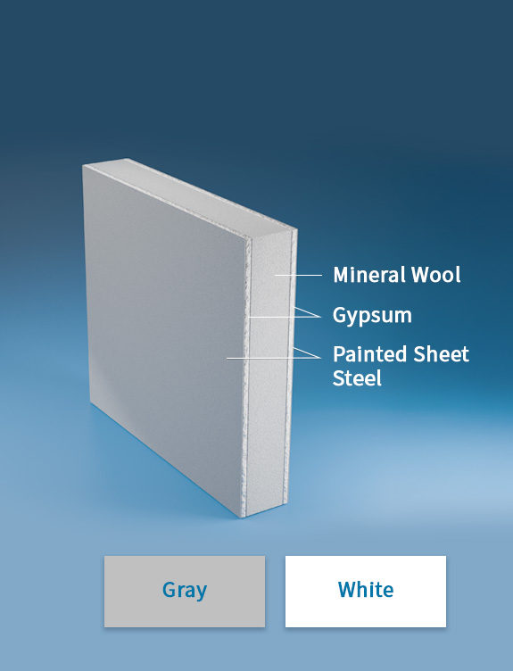 fire and sound steel wall panel illustration