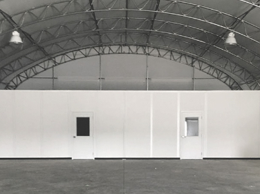 deployable shelter in air hangar
