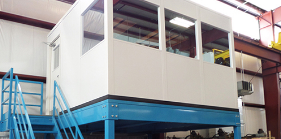 elevated supervisor office, factory office, factory offices, office in factory, inplant offices, inplant office, factory inplant offices