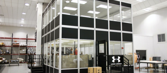two story implant building, two story modular building, warehouse building on mezzanine