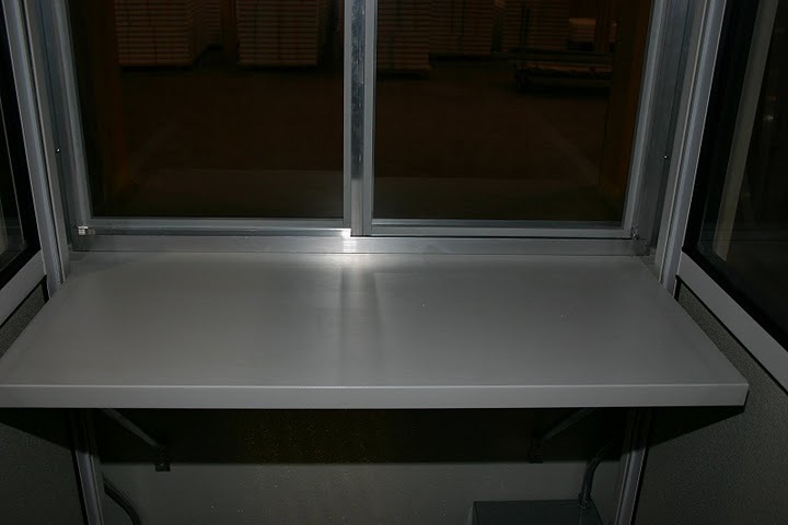 Booth shelves