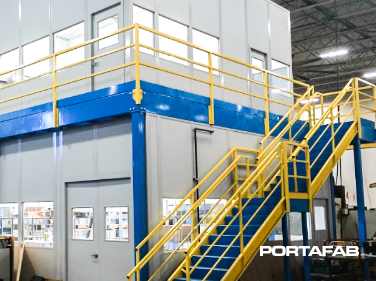 two-story offices with mezzanine