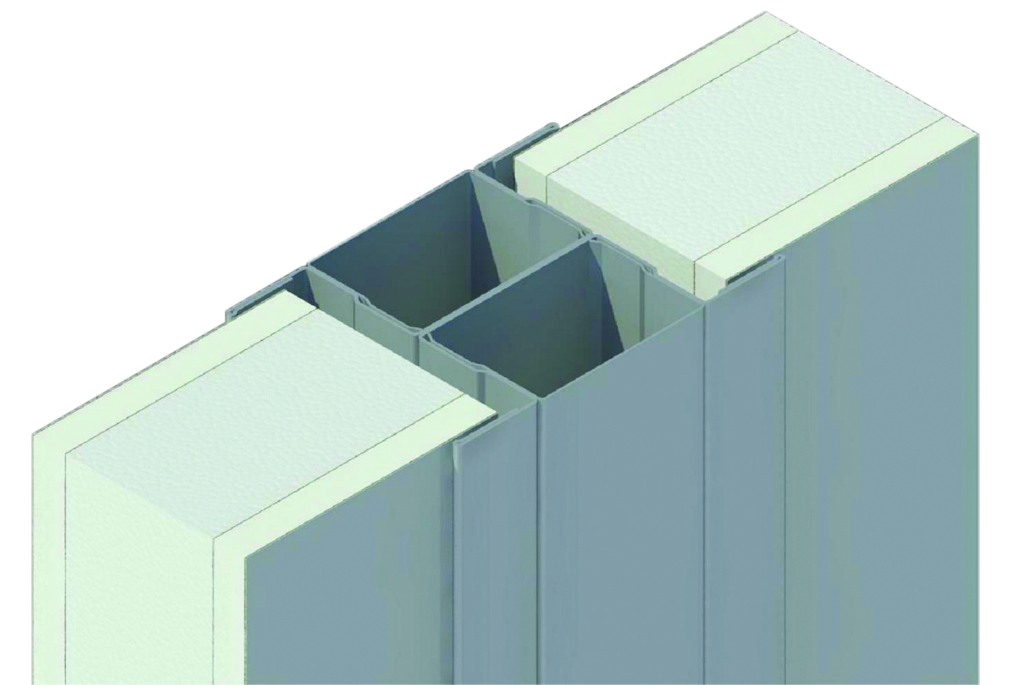 PortaFab Wall Framing System Rendering for OmniFlex Pre-Engineered Building