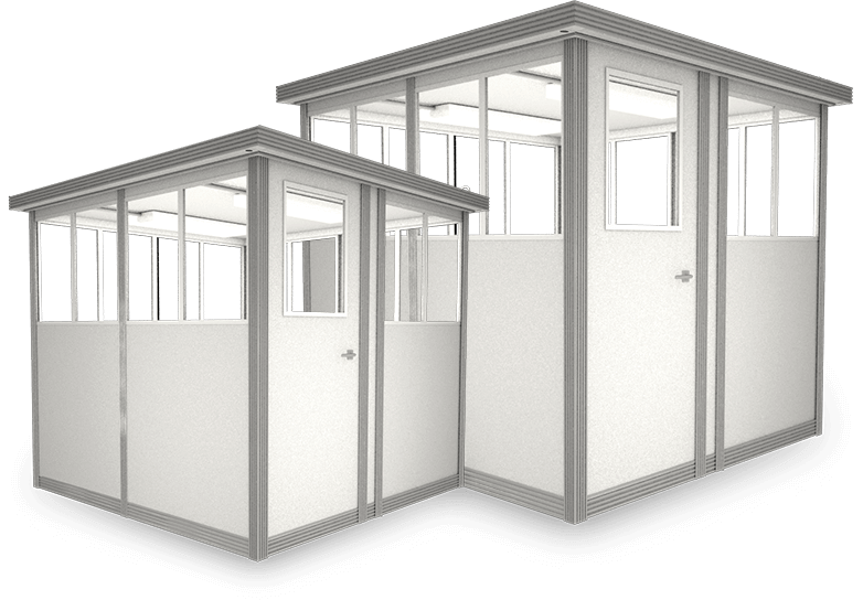 modular, prefab guard booth illustration