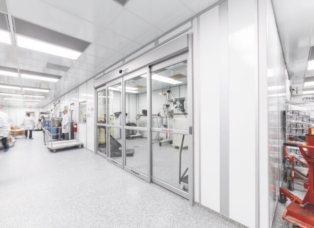 a contained cleanroom environment within a larger facility