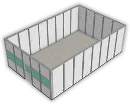 4 wall modular office