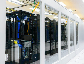 glass partition for a data center
