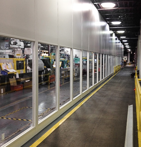 Demising Wall, Demising Wall System, Warehouse Walls, warehouse demising walls, factory demising walls
