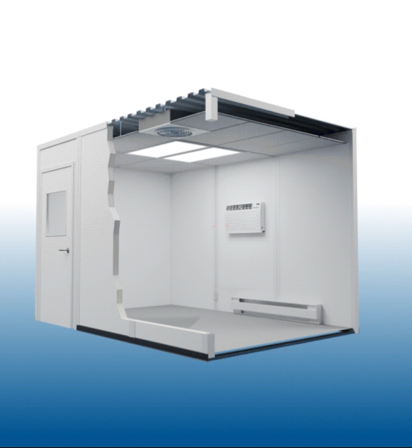warm up room graphic showing hvac unit, wall heater and insulated walls