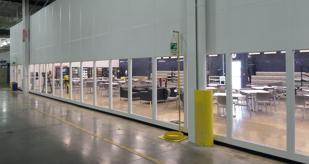 Inplant building used as an employee break and lunch room