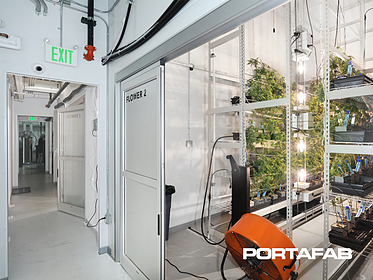 cannabis cultivation room and sliding doors