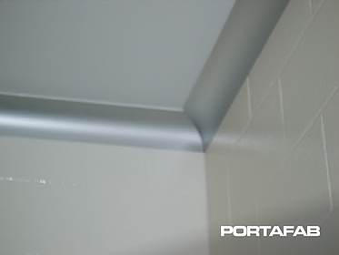corner of cleanroom coving