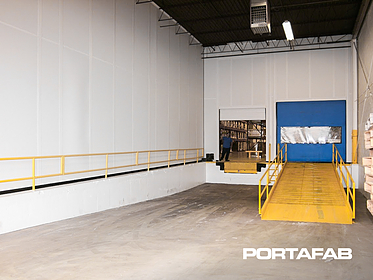 demising walls for warehouse loading area