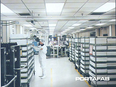 working in storage cleanroom