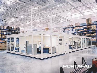 modular factory offices, modular inplant offices, modular office walls, modular warehouse buildings, modular factory buildings