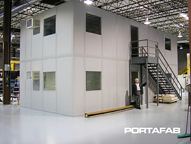 modular factory offices, modular inplant offices, modular office walls, modular warehouse buildings, modular factory buildings