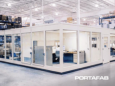 inplant office, in plant office, modular office in warehouse, modular warehouse office