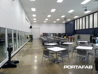 modular lunchroom, modular breakroom, modular meeting room, modular inplant building, modular warehouse building