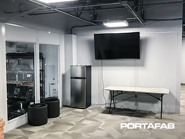 interior of a modular administrative building