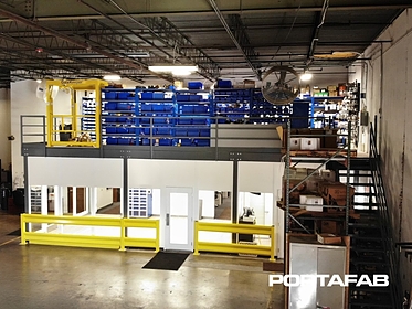 mezzanine office and storage