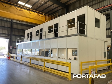 a two story modular office