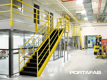 two story modular mezzanine