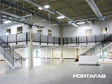 large mezzanine office