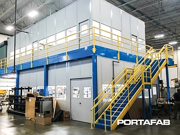 two story elevated mezzanine 