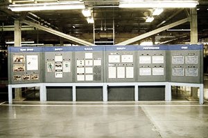 board showing company news