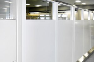 wall partition for offices on manufacturing floor