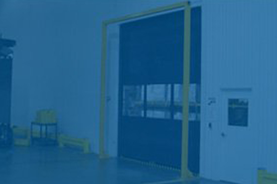 demising wall in warehouse with rollup door